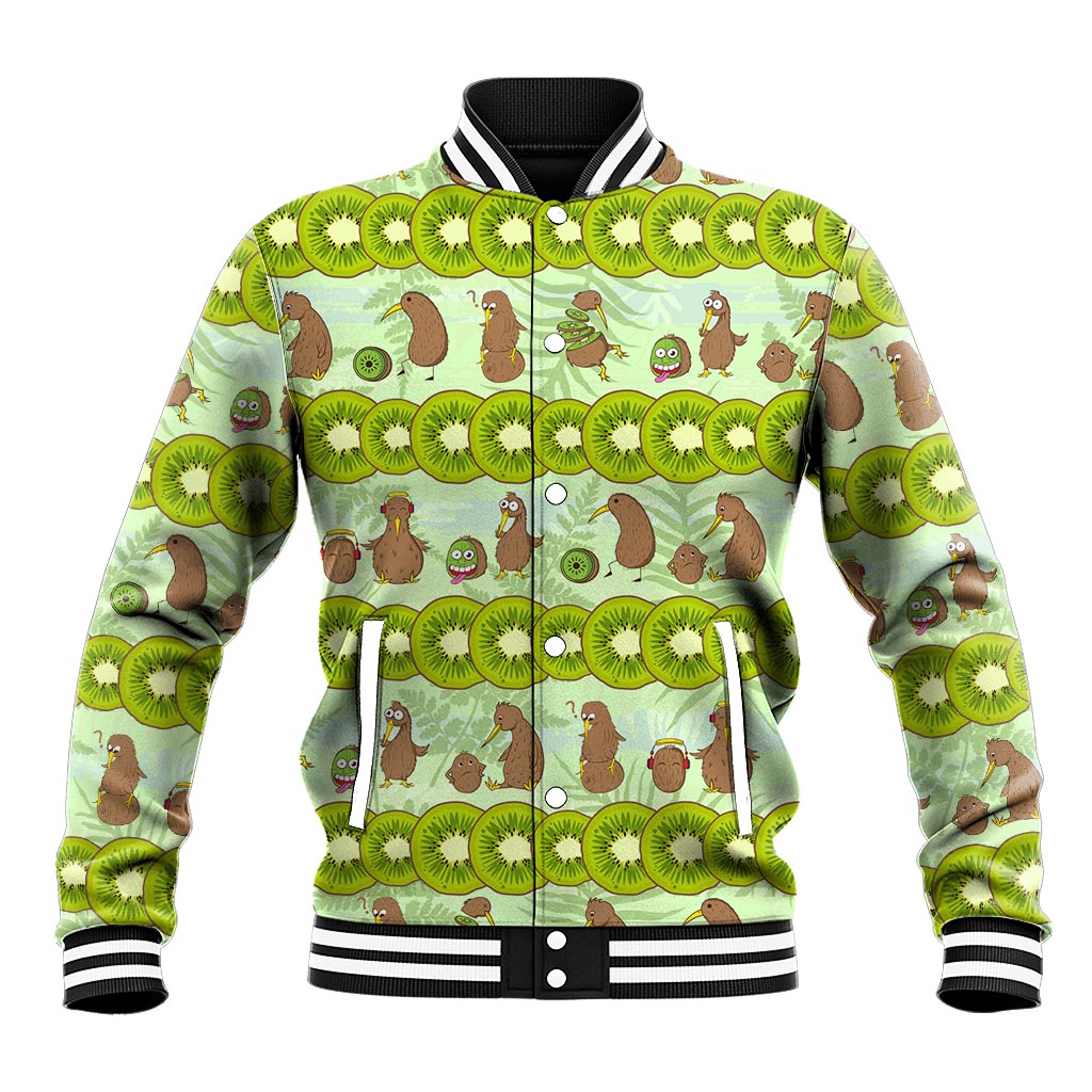 New Zealand Kiwi Fruit Witty Kiwi Bird Baseball Jacket