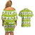 New Zealand Kiwi Fruit Witty Kiwi Bird Couples Matching Off Shoulder Short Dress and Hawaiian Shirt