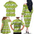 New Zealand Kiwi Fruit Witty Kiwi Bird Family Matching Off The Shoulder Long Sleeve Dress and Hawaiian Shirt