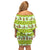 New Zealand Kiwi Fruit Witty Kiwi Bird Off Shoulder Short Dress