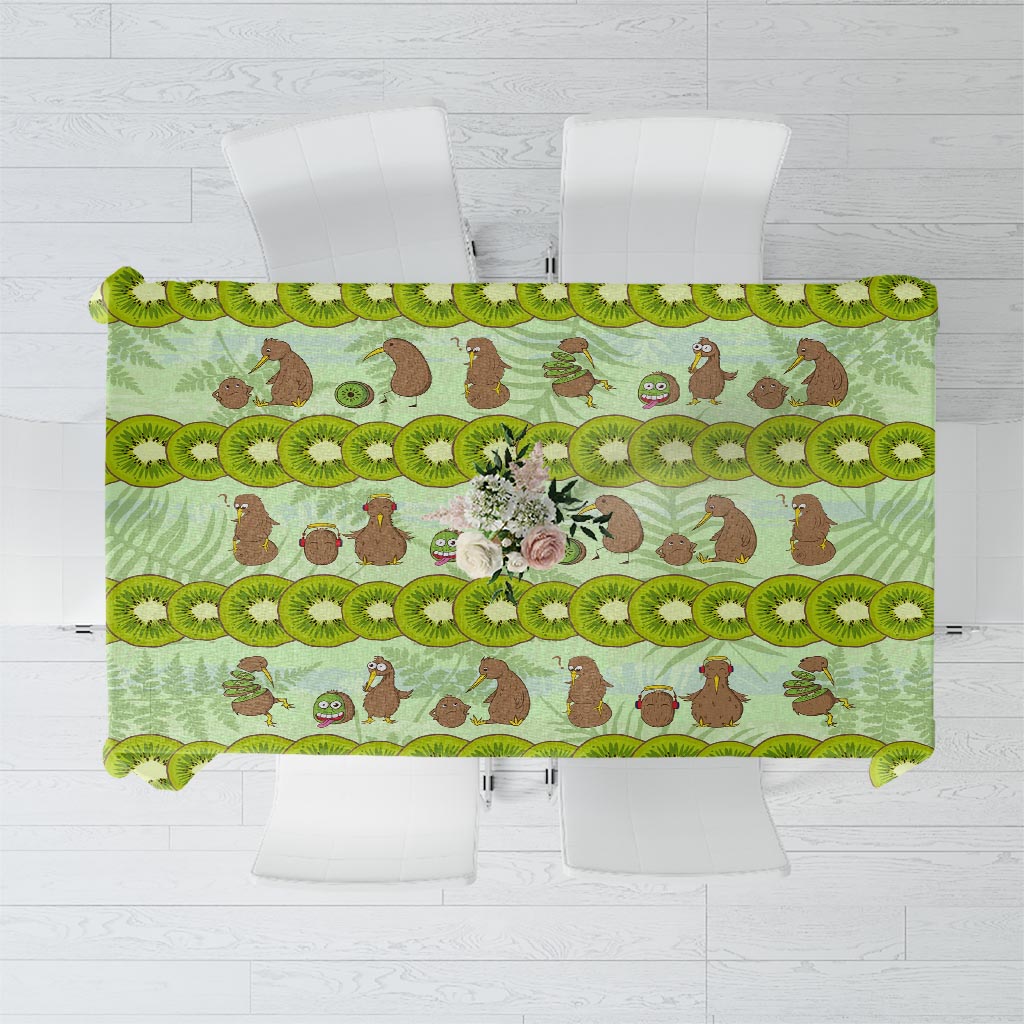 New Zealand Kiwi Fruit Witty Kiwi Bird Tablecloth