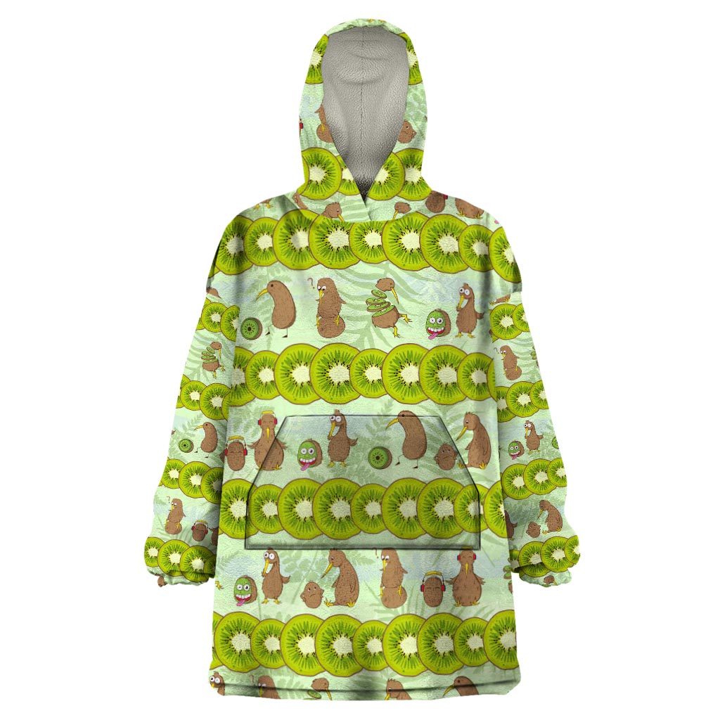 New Zealand Kiwi Fruit Witty Kiwi Bird Wearable Blanket Hoodie