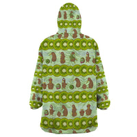 New Zealand Kiwi Fruit Witty Kiwi Bird Wearable Blanket Hoodie