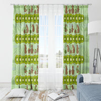 New Zealand Kiwi Fruit Witty Kiwi Bird Window Curtain