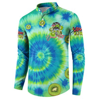 Just a Girl Who Loves Kiwis Button Sweatshirt New Zealand Tie Dye DT02 - Polynesian Pride