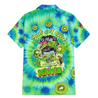 Just a Girl Who Loves Kiwis Family Matching Mermaid Dress and Hawaiian Shirt New Zealand Tie Dye