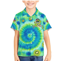 Just a Girl Who Loves Kiwis Family Matching Mermaid Dress and Hawaiian Shirt New Zealand Tie Dye