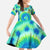 Just a Girl Who Loves Kiwis Family Matching Off The Shoulder Long Sleeve Dress and Hawaiian Shirt New Zealand Tie Dye