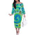 Just a Girl Who Loves Kiwis Family Matching Off The Shoulder Long Sleeve Dress and Hawaiian Shirt New Zealand Tie Dye