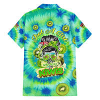 Just a Girl Who Loves Kiwis Family Matching Off Shoulder Short Dress and Hawaiian Shirt New Zealand Tie Dye