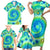 Just a Girl Who Loves Kiwis Family Matching Short Sleeve Bodycon Dress and Hawaiian Shirt New Zealand Tie Dye