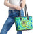 Just a Girl Who Loves Kiwis Leather Tote Bag New Zealand Tie Dye