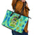 Just a Girl Who Loves Kiwis Leather Tote Bag New Zealand Tie Dye