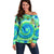 Just a Girl Who Loves Kiwis Off Shoulder Sweater New Zealand Tie Dye