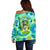 Just a Girl Who Loves Kiwis Off Shoulder Sweater New Zealand Tie Dye