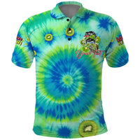 Just a Girl Who Loves Kiwis Polo Shirt New Zealand Tie Dye