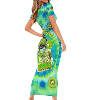 Just a Girl Who Loves Kiwis Short Sleeve Bodycon Dress New Zealand Tie Dye