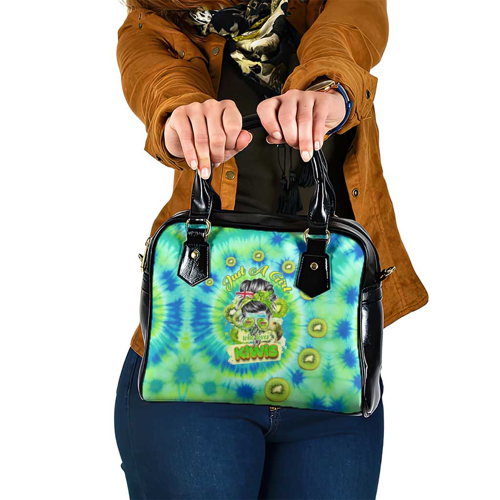 Just a Girl Who Loves Kiwis Shoulder Handbag New Zealand Tie Dye