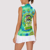 Just a Girl Who Loves Kiwis Women Sleeveless Polo Shirt New Zealand Tie Dye