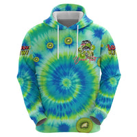 Just a Girl Who Loves Kiwis Zip Hoodie New Zealand Tie Dye