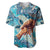 Hand In Hand Father's Day Polynesian Baseball Jersey Tribal Flower Pattern