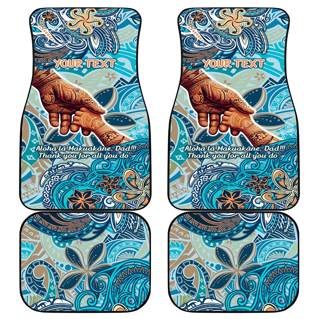 Hand In Hand Father's Day Polynesian Car Mats Tribal Flower Pattern DT02 - Polynesian Pride