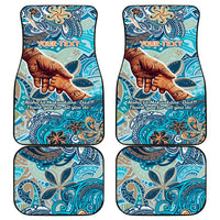 Hand In Hand Father's Day Polynesian Car Mats Tribal Flower Pattern DT02 - Polynesian Pride