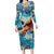 Hand In Hand Father's Day Polynesian Family Matching Long Sleeve Bodycon Dress and Hawaiian Shirt Tribal Flower Pattern