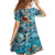 Hand In Hand Father's Day Polynesian Family Matching Off Shoulder Maxi Dress and Hawaiian Shirt Tribal Flower Pattern