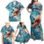 Hand In Hand Father's Day Polynesian Family Matching Off Shoulder Maxi Dress and Hawaiian Shirt Tribal Flower Pattern