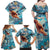 Hand In Hand Father's Day Polynesian Family Matching Off Shoulder Maxi Dress and Hawaiian Shirt Tribal Flower Pattern
