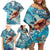 Hand In Hand Father's Day Polynesian Family Matching Off Shoulder Short Dress and Hawaiian Shirt Tribal Flower Pattern