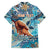 Hand In Hand Father's Day Polynesian Family Matching Off Shoulder Short Dress and Hawaiian Shirt Tribal Flower Pattern