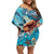 Hand In Hand Father's Day Polynesian Family Matching Off Shoulder Short Dress and Hawaiian Shirt Tribal Flower Pattern