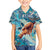 Hand In Hand Father's Day Polynesian Family Matching Off Shoulder Short Dress and Hawaiian Shirt Tribal Flower Pattern