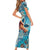 Hand In Hand Father's Day Polynesian Family Matching Short Sleeve Bodycon Dress and Hawaiian Shirt Tribal Flower Pattern