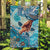 Hand In Hand Father's Day Polynesian Garden Flag Tribal Flower Pattern