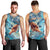 Hand In Hand Father's Day Polynesian Men Tank Top Tribal Flower Pattern