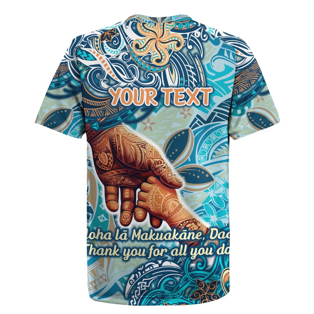 Hand In Hand Father's Day Polynesian Rugby Jersey Tribal Flower Pattern DT02 - Polynesian Pride
