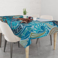 Hand In Hand Father's Day Polynesian Tablecloth Tribal Flower Pattern DT02 - Polynesian Pride