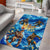 Hawaii Father's Day Area Rug The Surfing Dad Polynesian Tattoo