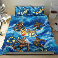 Hawaii Father's Day Bedding Set The Surfing Dad Polynesian Tattoo DT02 - Polynesian Pride