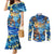 Hawaii Father's Day Couples Matching Mermaid Dress and Long Sleeve Button Shirt The Surfing Dad Polynesian Tattoo