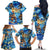 Hawaii Father's Day Family Matching Off The Shoulder Long Sleeve Dress and Hawaiian Shirt The Surfing Dad Polynesian Tattoo