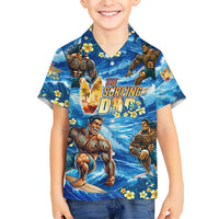 Hawaii Father's Day Family Matching Summer Maxi Dress and Hawaiian Shirt The Surfing Dad Polynesian Tattoo