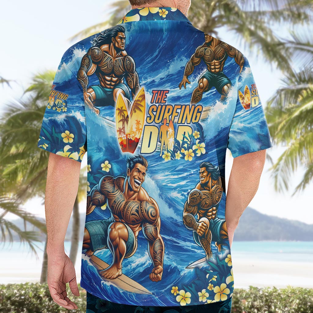 Hawaii Father's Day Hawaiian Shirt The Surfing Dad Polynesian Tattoo DT02 - Polynesian Pride