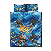 Hawaii Father's Day Quilt Bed Set The Surfing Dad Polynesian Tattoo