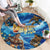 Hawaii Father's Day Round Carpet The Surfing Dad Polynesian Tattoo