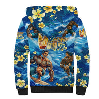Hawaii Father's Day Sherpa Hoodie The Surfing Dad Polynesian Tattoo DT02 - Polynesian Pride