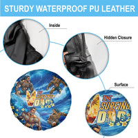 Hawaii Father's Day Spare Tire Cover The Surfing Dad Polynesian Tattoo DT02 - Polynesian Pride